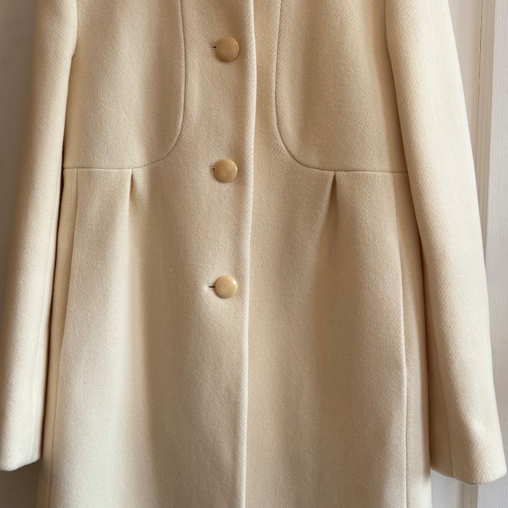 J Crew Lined Cream Coat